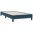 vidaXL sötétkék bársony rugós ágy matraccal 80x210 cm