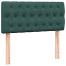 vidaXL sötétzöld bársony rugós ágy matraccal 90x210 cm