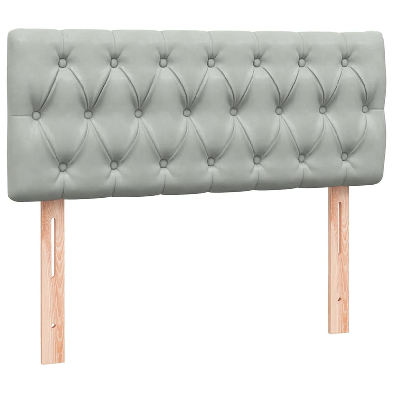 vidaXL világosszürke bársony rugós ágy matraccal 120 x 210 cm