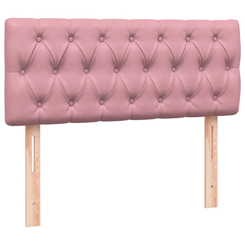 vidaXL rózsaszín bársony rugós ágy matraccal 120x210 cm