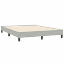 vidaXL világosszürke bársony rugós ágy matraccal 160x210 cm