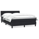 vidaXL fekete bársony rugós ágy matraccal 160x210 cm