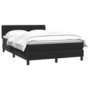 vidaXL fekete bársony rugós ágy matraccal 160x210 cm