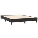 vidaXL fekete bársony rugós ágy matraccal 160x210 cm