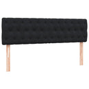 vidaXL fekete bársony rugós ágy matraccal 160x210 cm