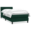 vidaXL sötétzöld bársony rugós ágy matraccal 80x220 cm