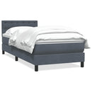 vidaXL sötétszürke bársony rugós ágy matraccal 80x210 cm