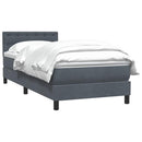 vidaXL sötétszürke bársony rugós ágy matraccal 80x210 cm