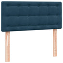 vidaXL sötétkék bársony rugós ágy matraccal 80x210 cm