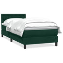 vidaXL sötétzöld bársony rugós ágy matraccal 80x220 cm