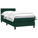 vidaXL sötétzöld bársony rugós ágy matraccal 80x220 cm