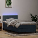 vidaXL sötétszürke bársony rugós és LED-es ágy matraccal 80x210 cm