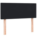 vidaXL fekete bársony rugós és LED-es ágy matraccal 120x210 cm