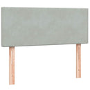 vidaXL világosszürke bársony rugós és LED-es ágy matraccal 120x220 cm