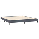 vidaXL sötétszürke bársony rugós és LED-es ágy matraccal 180x220 cm