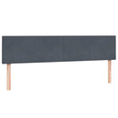 vidaXL sötétszürke bársony rugós és LED-es ágy matraccal 180x220 cm