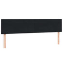 vidaXL fekete bársony rugós és LED-es ágy matraccal 200x220 cm