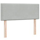 vidaXL világosszürke bársony rugós és LED-es ágy matraccal 120x220 cm