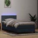 vidaXL sötétszürke bársony rugós és LED-es ágy matraccal 80x210 cm
