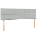 vidaXL világosszürke bársony rugós és LED-es ágy matraccal 160x210 cm