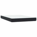 vidaXL fekete bársony rugós és LED-es ágy matraccal 160x210 cm