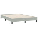 vidaXL világosszürke bársony rugós és LED-es ágy matraccal 160x220 cm