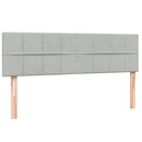 vidaXL világosszürke bársony rugós és LED-es ágy matraccal 160x220 cm