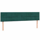 vidaXL sötétzöld bársony rugós és LED-es ágy matraccal 180x220 cm