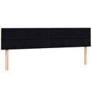 vidaXL fekete bársony rugós és LED-es ágy matraccal 200x220 cm