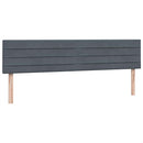 vidaXL sötétszürke bársony rugós és LED-es ágy matraccal 180x210 cm