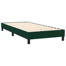 vidaXL sötétzöld bársony rugós és LED-es ágy matraccal 80x220 cm
