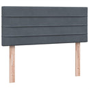 vidaXL sötétszürke bársony rugós és LED-es ágy matraccal 120x220 cm