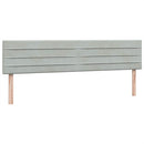 vidaXL rugós és LED-es ágy matraccal Világosszürke 180x220 cm bársony