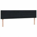 vidaXL fekete bársony rugós és LED-es ágy matraccal 200x220 cm