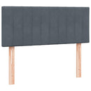 vidaXL sötétszürke bársony rugós és LED-es ágy matraccal 120x210 cm