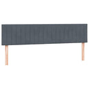 vidaXL sötétszürke bársony rugós és LED-es ágy matraccal 180x210 cm