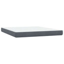 vidaXL sötétszürke bársony rugós és LED-es ágy matraccal 180x210 cm