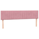 vidaXL rózsaszín bársony rugós és LED-es ágy matraccal 180x210 cm