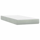 vidaXL világosszürke bársony rugós és LED-es ágy matraccal 80x220 cm