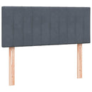 vidaXL világosszürke bársony rugós és LED-es ágy matraccal 120x220 cm