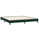 vidaXL sötétzöld bársony rugós és LED-es ágy matraccal 180x220 cm