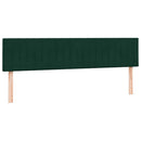 vidaXL sötétzöld bársony rugós és LED-es ágy matraccal 180x220 cm