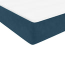 vidaXL sötétkék bársony rugós és LED-es ágy matraccal 80x210 cm