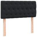 vidaXL fekete bársony rugós és LED-es ágy matraccal 90x210 cm