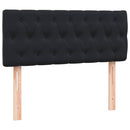 vidaXL fekete bársony rugós és LED-es ágy matraccal 120x210 cm