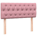 vidaXL rózsaszín bársony rugós és LED-es ágy matraccal 120x210 cm