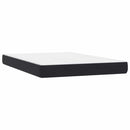 vidaXL fekete bársony rugós és LED-es ágy matraccal 160x210 cm