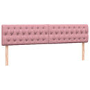 vidaXL rózsaszín bársony rugós és LED-es ágy matraccal 180x210 cm