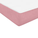 vidaXL rózsaszín bársony rugós és LED-es ágy matraccal 180x210 cm