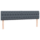 vidaXL sötétszürke bársony rugós és LED-es ágy matraccal 180x220 cm